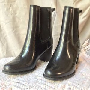 Shiny Black Rain boots
